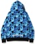 Order BAPE Flame Wide Full Zip Hoodie Blue