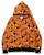 BAPE Flame Wide Full Zip Hoodie Orange
