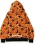 Order BAPE Flame Wide Full Zip Hoodie Orange