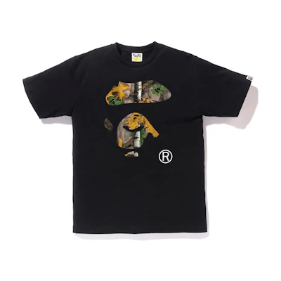 Bape Forest Camo Ape Face Tee Black Beige