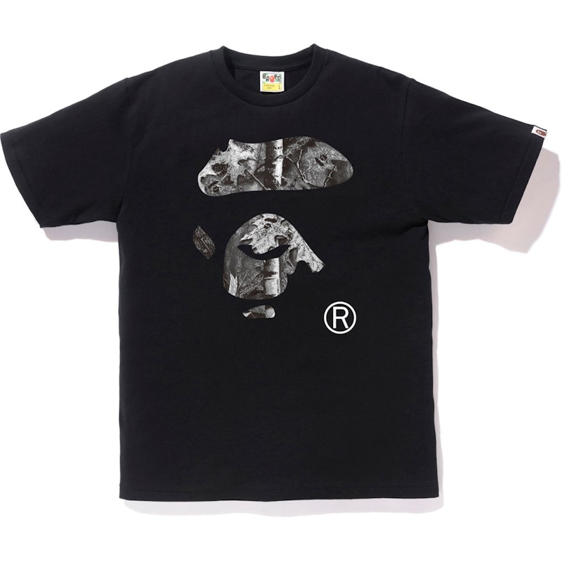 Buy Camiseta Negra Bape Forest Camo Ape Face
