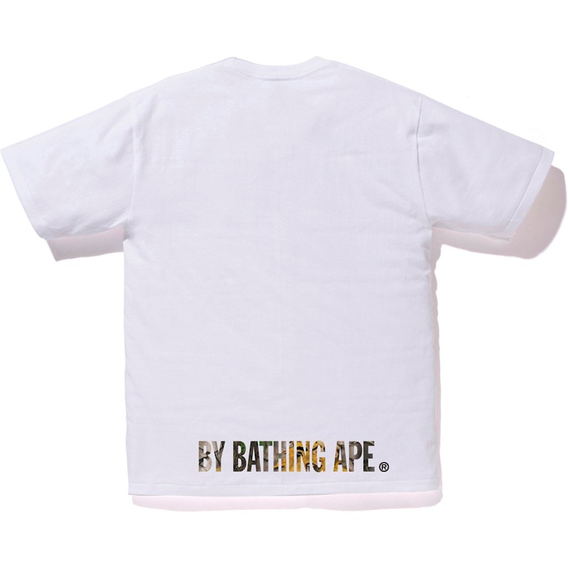 Order Bape Forest Camo Ape Face Tee White Beige