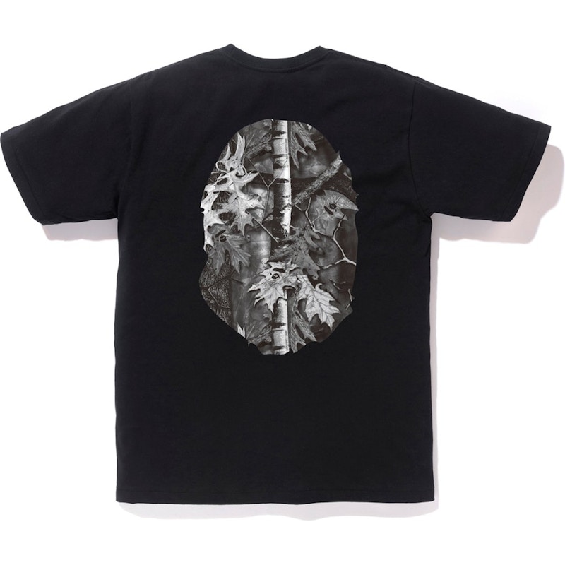Bape Forest Camo Big Ape Head Tee Black Black 圖 2