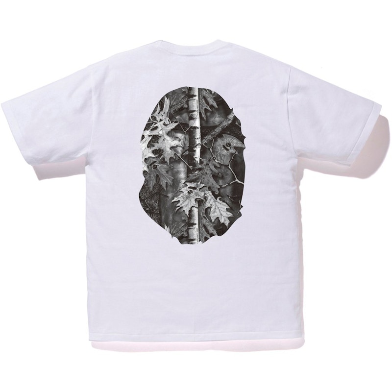 Bape Forest Camo Big Ape Head Tee White Black 圖 2