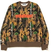 Bape Forest Camo Wide Crewneck Beige Bape Forest Camo Wide Crewneck Beige