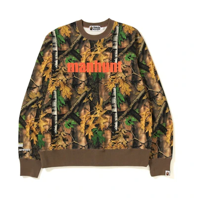 Bape Forest Camo Wide Crewneck Beige
