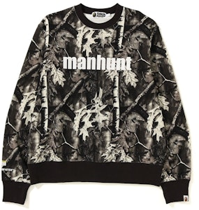 Bape森林迷彩图案黑色宽松圆领衫 Buy Bape森林迷彩图案黑色宽松圆领衫