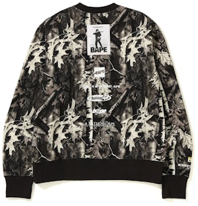 Bape森林迷彩图案黑色宽松圆领衫 Order Bape森林迷彩图案黑色宽松圆领衫