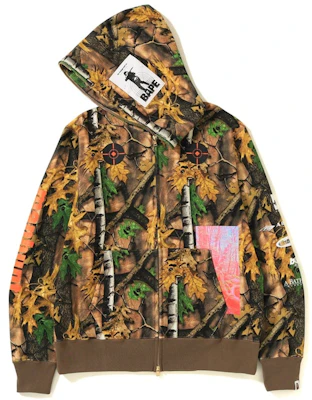 Bape Forest Camo Wide Full Zip Hoodie Beige Buy Bape Forest Camo Wide Full Zip Hoodie Beige