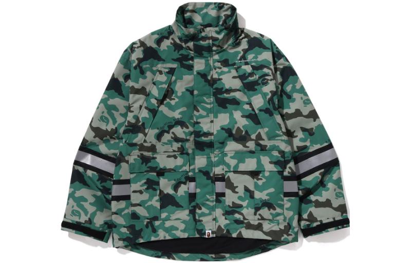 BAPE Full-Zip Forest Camo Printed Long-Sleeve Jacket Green 0ZXLJM140003K