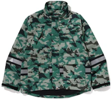 BAPE Full-Zip Forest Camo Printed Long-Sleeve Jacket Green 0ZXLJM140003K BAPE Full-Zip Forest Camo Printed Long-Sleeve Jacket Green 0ZXLJM140003K
