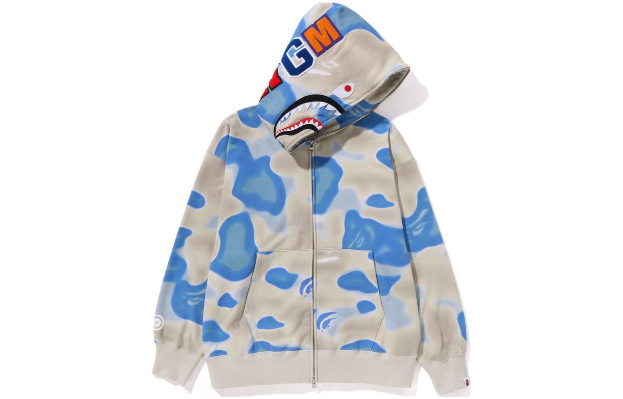 BAPE Full Print Zip Loose Fit Hooded Jacket Men 1K30-115-007