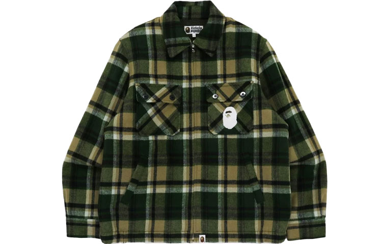 BAPE FW21 Logo Letter Camo Ape Full-Zip Jacket 1H80-140-001