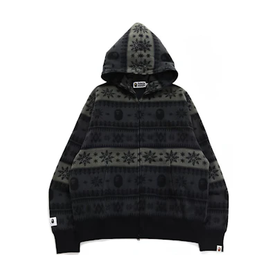 BAPE FW21 Snowflake Full-Zip Hoodie Jacket Men 1H80-115-003