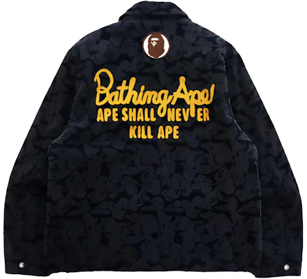BAPE FW21 Jaket Corduroy Solid Camo Champion Biru Navy 1H80-140-003 Buy BAPE FW21 Jaket Corduroy Solid Camo Champion Biru Navy 1H80-140-003