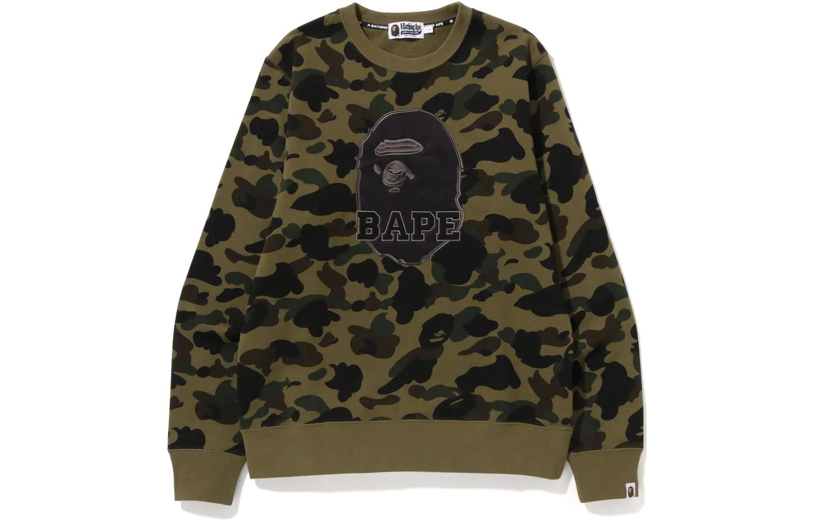 BAPE FW22 1ST Camo Ape Crewneck Sweatshirt Camo Pullover 1I80-113-010