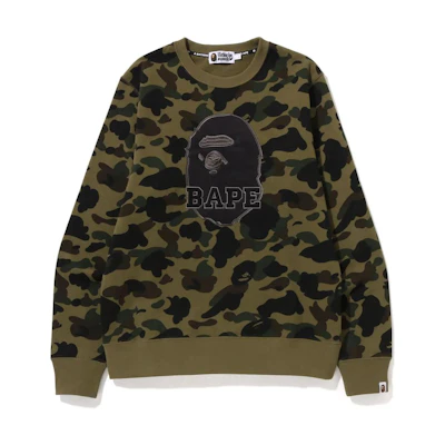 BAPE FW22 1ST Camo Ape Crewneck Sweatshirt Camo Pullover 1I80-113-010