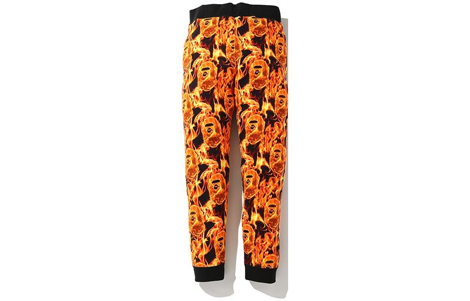 BAPE FW22  Elastic Waist Ape Embroidery Logo Print Casual Sweatpants 0ZXPTM152013E