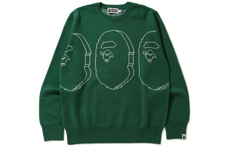 Order BAPE FW22 經典Logo提花圖案套頭毛衣 1G80120001