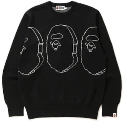 BAPE FW22 經典Logo提花圖案套頭毛衣 1G80120001 Shop BAPE FW22 經典Logo提花圖案套頭毛衣 1G80120001