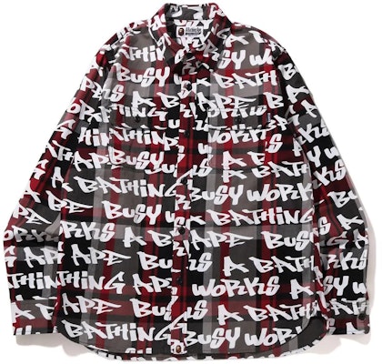 BAPE 秋冬22標誌格紋印花長袖襯衫 1I80-131-003 Buy BAPE 秋冬22標誌格紋印花長袖襯衫 1I80-131-003