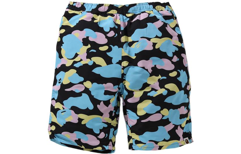 BAPE FW22  Multicolor Camo Ape Print Casual Shorts. 0ZXSPM153004G