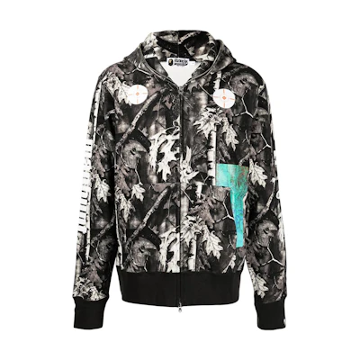 BAPE FW22 Alphabet Logo Hoodie Black 001ZPF301013X