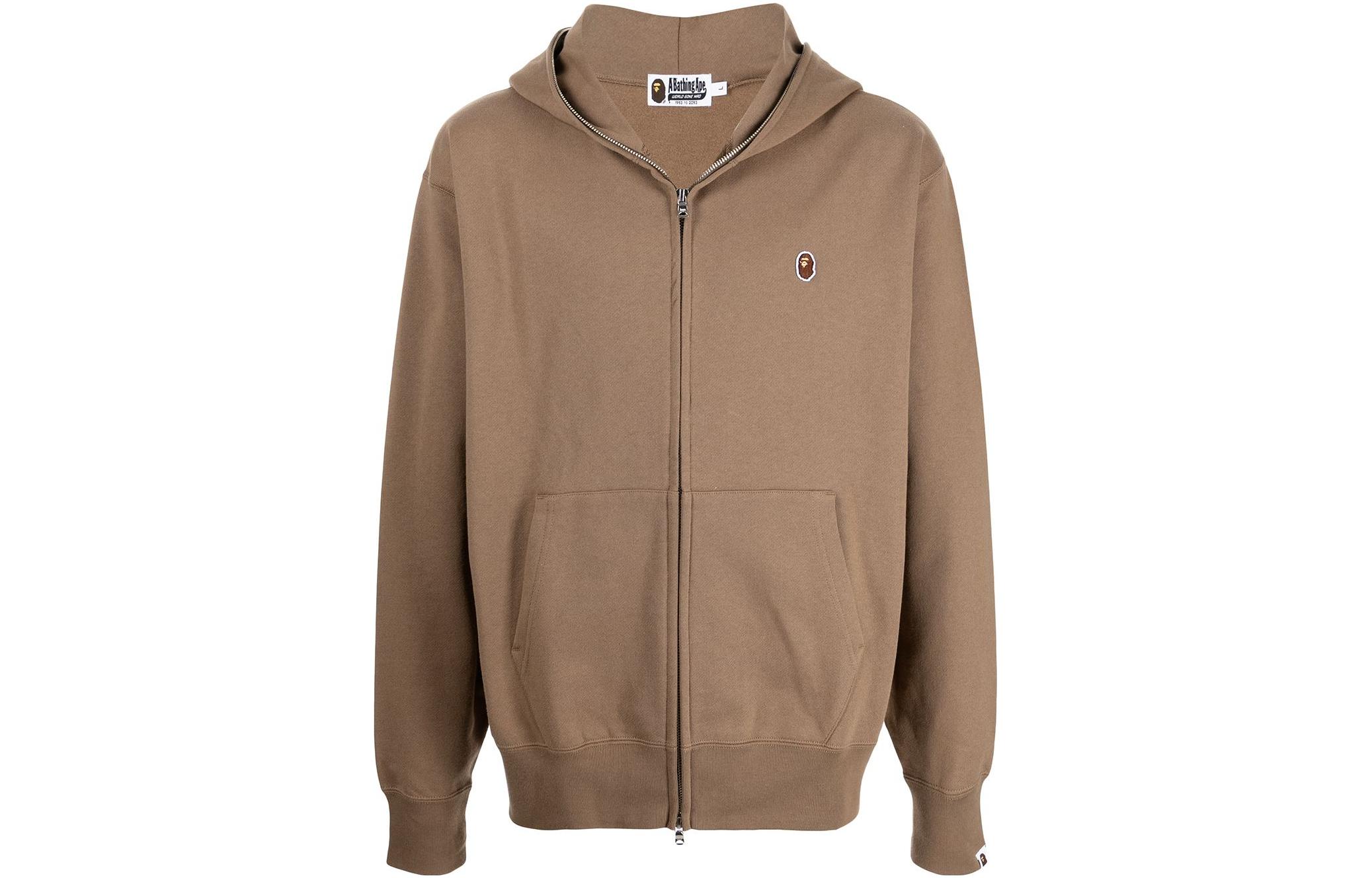 BAPE FW22 Ape Head Logo Embroidered Zip Hoodie 001ZPH701004M