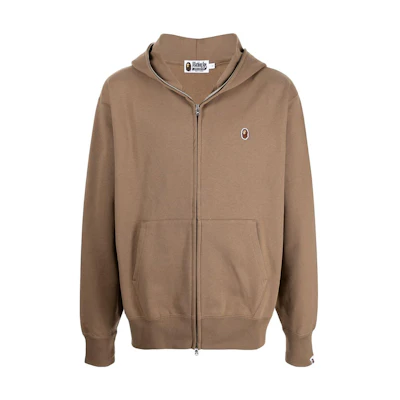 BAPE FW22 Ape Head Logo Embroidered Zip Hoodie 001ZPH701004M