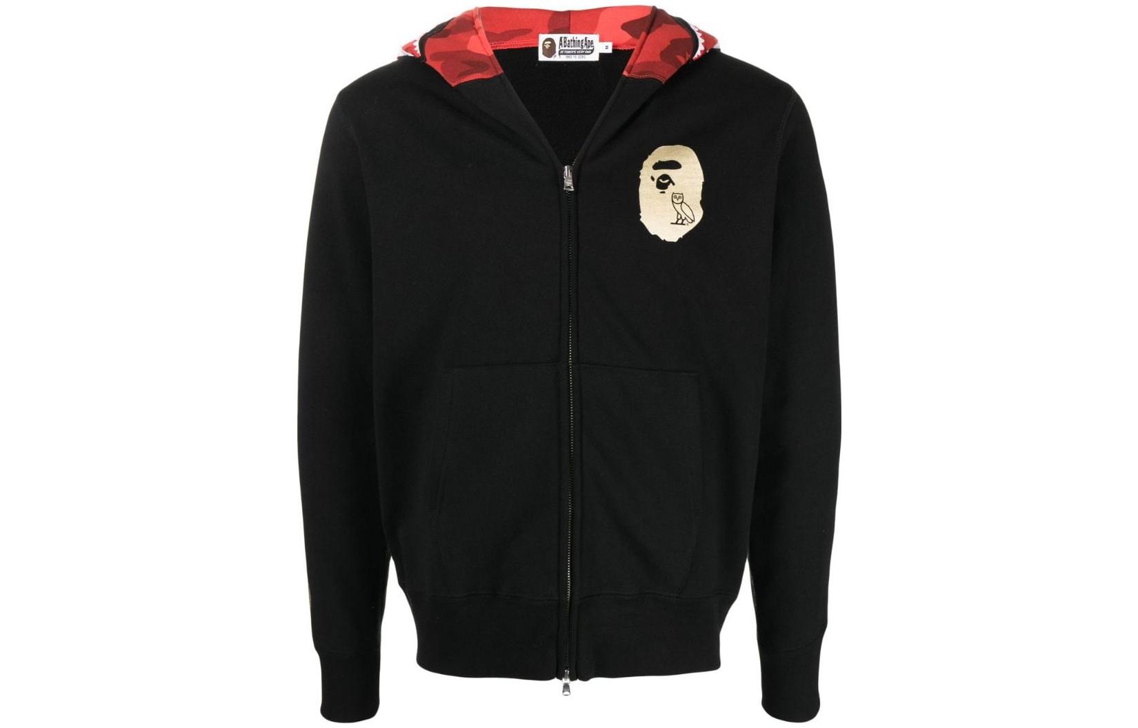 BAPE FW22 Ape Head Logo Print Full-Zip Sweatshirt Black 0ZXSWM115904JBKX