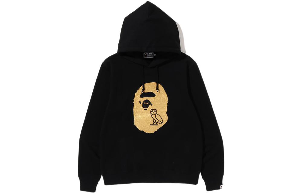 BAPE FW22 Ape Head Print Pullover Hoodie Black Long Sleeve 0ZXSWM114902J