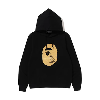 BAPE FW22 Ape Head Print Pullover Hoodie Black Long Sleeve 0ZXSWM114902J