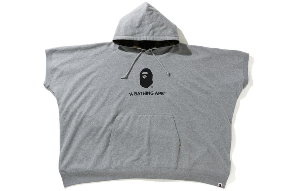 BAPE FW22 Ape Letter Logo Graphic Short-Sleeve Hoodie 0ZXSWM114015G