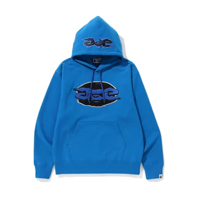 BAPE FW22 Ape Relaxed Fit Pullover Hoodie Embroidered Pattern 1I80-114-007