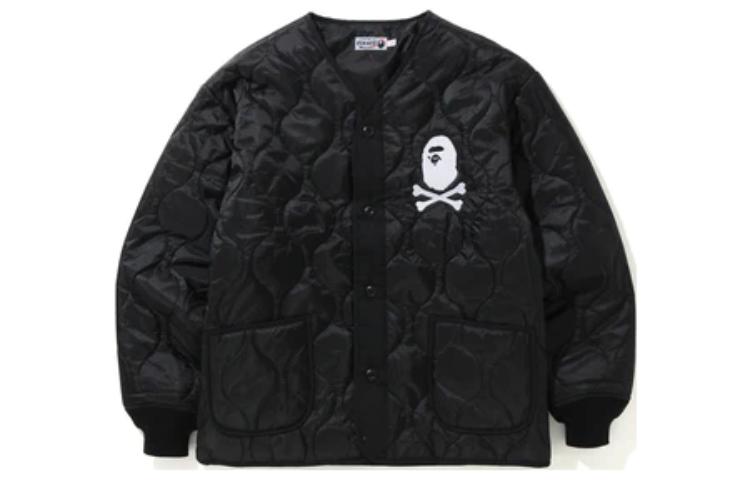 BAPE FW22 Ape Skull-Crossbones Patch Jacket Black 4H70-140-002