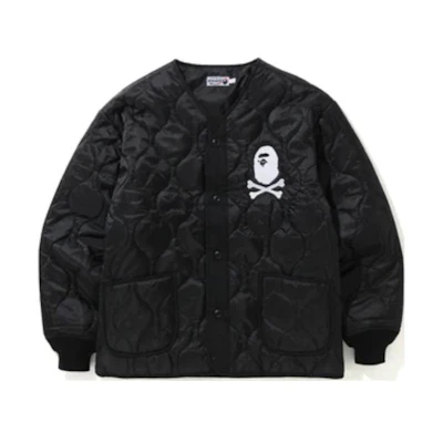 BAPE FW22 Ape Skull-Crossbones Patch Jacket Black 4H70-140-002