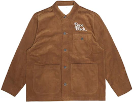 BAPE FW22 Black Corduroy Logo Embroidered Work Jacket Mens Jacket 1I70-140-005 BAPE FW22 Black Corduroy Logo Embroidered Work Jacket Mens Jacket 1I70-140-005