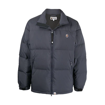 BAPE FW22 Black Logo Print Zip-Up Jacket for Men 001HJH801014M