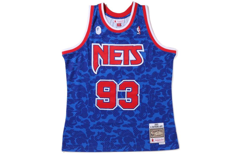 BAPE FW22 Brooklyn Nets 93 Jersey Tank Top All-Over Print  Basketball Vest. 1I23-108-904