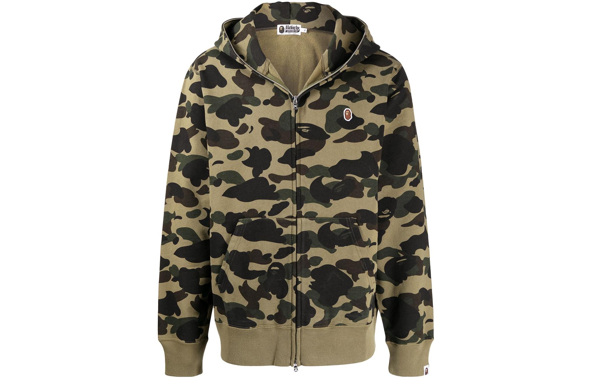 BAPE FW22 Camo Ape Head Hoodie Military Green () 001ZPI301017MGREEN