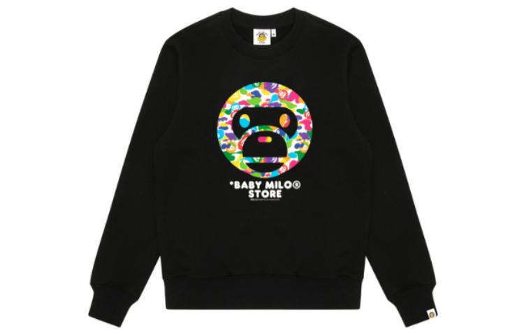 BAPE FW22 Camo Baby Milo Print Crewneck Pullover Sweatshirt Men 0MXSWM3001XXF