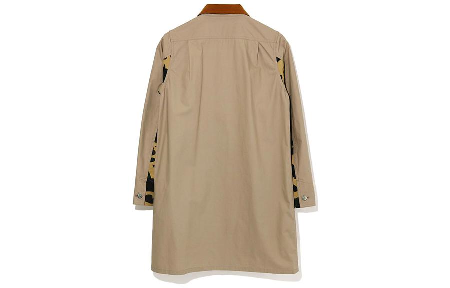 Lookbook BAPE FW22迷彩拼接猿人字母標籤長袖襯衫洋裝 0ZXDSW235503F