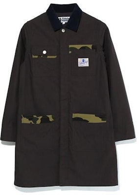 BAPE FW22迷彩拼接猿人字母標籤長袖襯衫洋裝 0ZXDSW235503F Shop BAPE FW22迷彩拼接猿人字母標籤長袖襯衫洋裝 0ZXDSW235503F