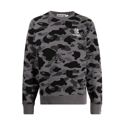 BAPE FW22 Camo Print Crewneck Long Sleeve Sweatshirt Men 001SWH201003X