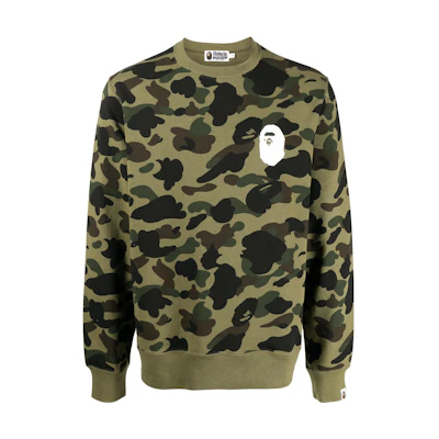 BAPE FW22 Camo Print Pullover Long Sleeve Sweatshirt 001SWH801011