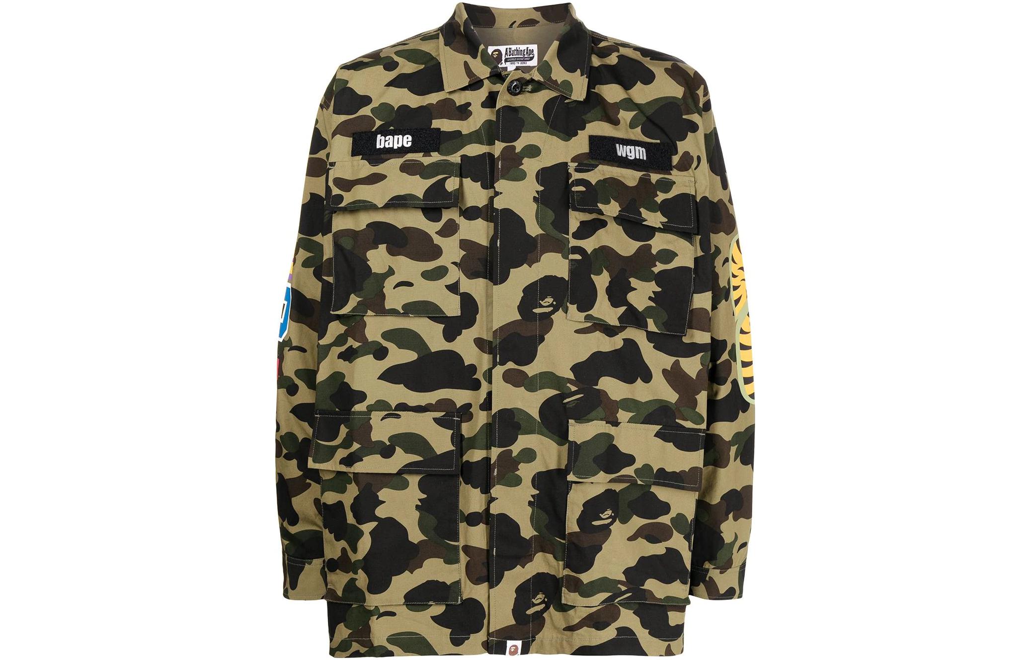 BAPE FW22 Camo Shark Print Shirt Jacket Men’s Camouflage 001SHI301013