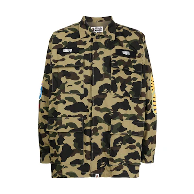 BAPE FW22 Camo Shark Print Shirt Jacket Men’s Camouflage 001SHI301013