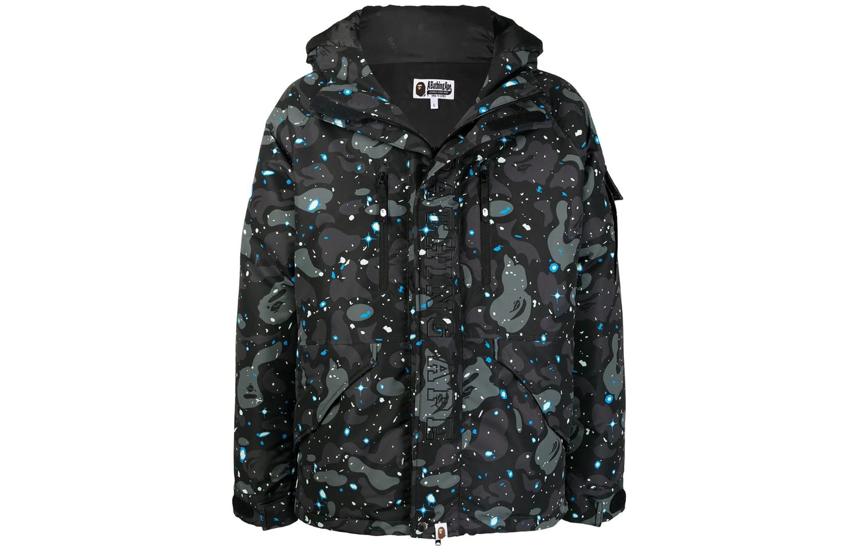 BAPE FW22 Camo Zip-Up Hoodie Jacket Black 001HJH801005MBLACK