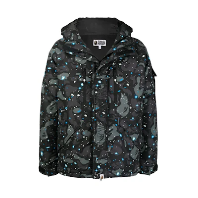 BAPE FW22 Camo Zip-Up Hoodie Jacket Black 001HJH801005MBLACK