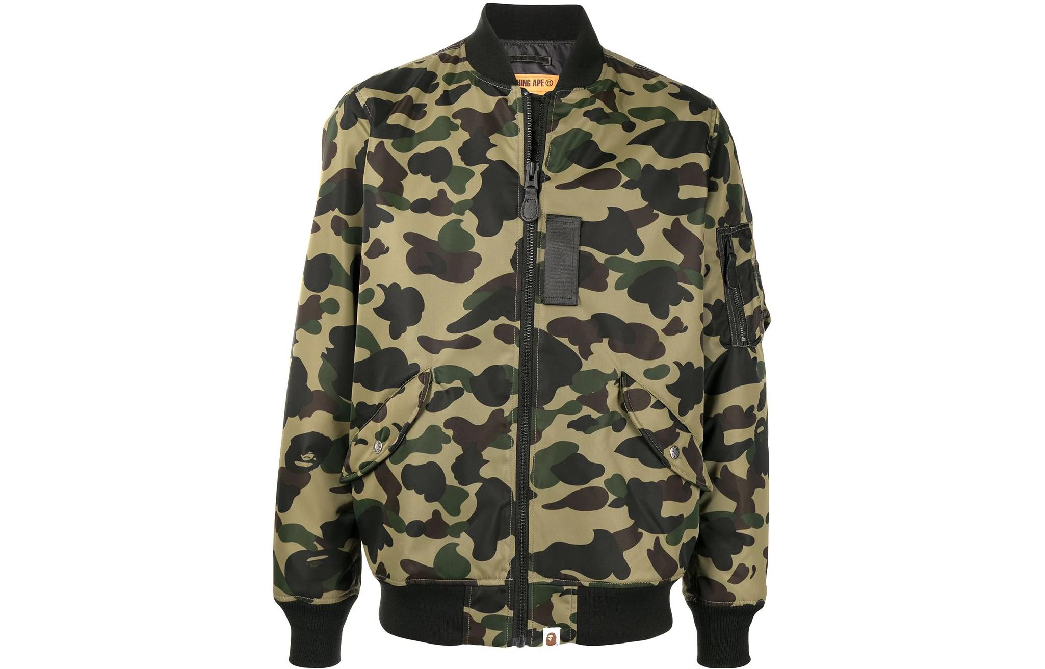 BAPE FW22 Camo Zip-Up Jacket Green Menswear Long Sleeve 001LJH801015M